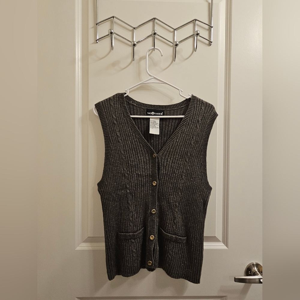 Sag Harbor Sleeveless Sweater Vest